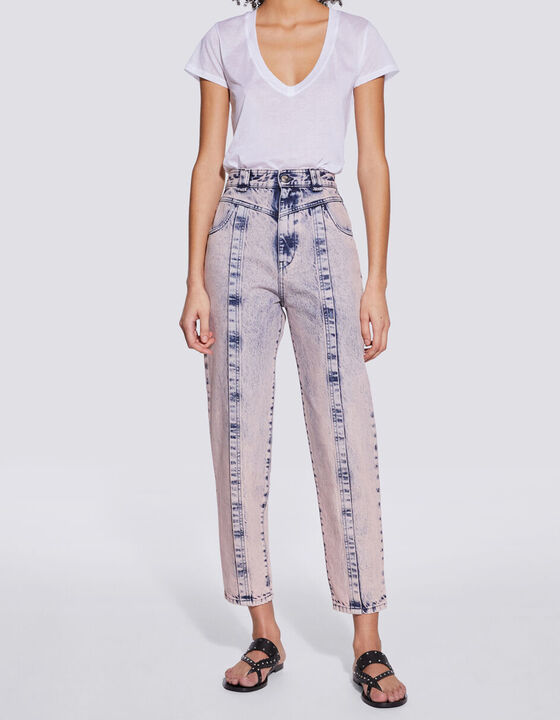 MOJO HIGH WAIST ACID WASHED JEANS